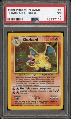 Pokémon Card Charizard PSA 7 Base Set WOTC 4/102 Holo Rare Pokemon Card 1999 - Image 1 of 4