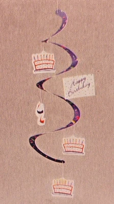 Pastel de Feliz Cumpleaños 24" Espiral Papel Móvil Foto 1 de 3