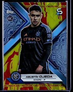 Agustín Ojeda 2024 Topps MLS Superstars Molten Rare Fire Spot #68 RC NYCFC - Picture 1 of 2