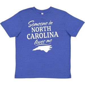 Inktastic Someone In North Carolina Loves Me Youth T-Shirt State Home Family Tee - Picture 1 of 3