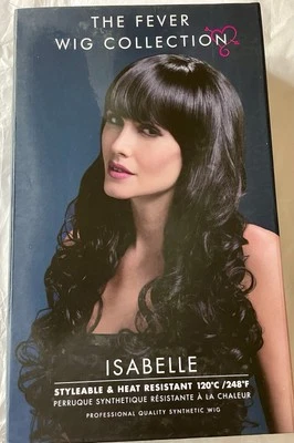 Peluca Smiffys Fever Isabelle, negra 26” de largo suave calidad estilo sintético 120C248F Foto 1 de 4