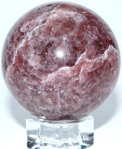 Brazilian Strawberry Quartz Sphere / 2.16" (54.86mm) / 8.00 oz (226.79gr) 3710 - Picture 1 of 13