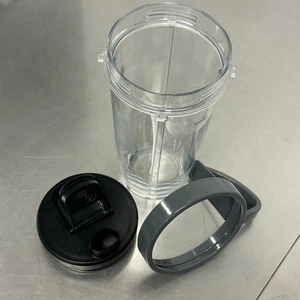 Taza de repuesto para licuadora Nutri Ninja 24 OZ de un solo servicio OEM tapa y mango - Imagen 1 de 6