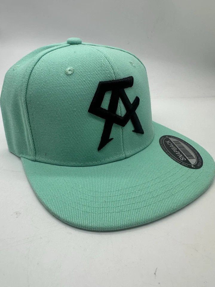 Chapéu de beisebol Canelo Saul Álvarez boxe Snapback Tiffany azul-petróleo preto puff RARO - Imagem 1 de 4