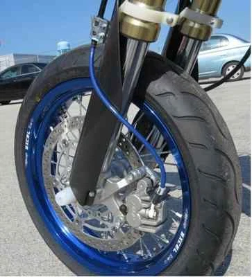 YAMAHA YZ250F YZ450F 2010-2020 FRONT CUSTOM STAINLESS BRAKE LINE COREMOTO - Imagem 1 de 4