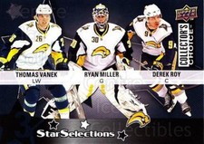 2009-10 Collectors Choice #204 Ryan Miller, Derek Roy, Thomas Vanek