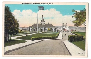 GOVERNMENT LANDING Harbor Narragansett Bay Newport RI Rhode Island Postcard WB - Picture 1 of 2