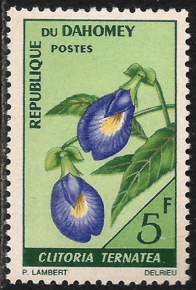 Dahomey #228 (A38) VF MNH - 1967 5fr Butterfly Pea Flower - Image 1 of 1