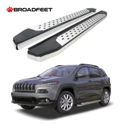 estriberas de aluminio de 5" para Jeep Cherokee 2014-2022 con kit de soporte Foto 1 de 4