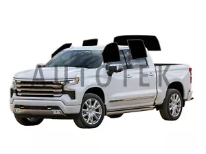 PreCut Window Film For Chevy Silverado 1500 Crew Cab 2019-2025 Any Tint Shade - Picture 1 of 11