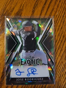 Jose Rodriguez Auto -2023 Leaf Exotic Chameleon Crystal #/4 Autograph BA-JR1 - Picture 1 of 2