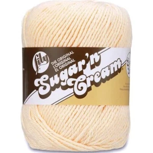 New Lily Sugar 'n Cream 100% Cotton Yarn Cream #03 Crochet Knit Product of USA - Picture 1 of 2