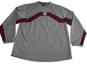 Texas A&M Aggies Vintage Nike Team Dri Fit Long Sleeve Shirt Large Gray Y2K VTG - Picture 1 of 10