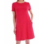 Ellen Tracy Ladies' Side Pockets Dress Red Robin Size L Pima Cotton