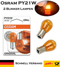 2x Osram PY21W 12V 7507-02B Original Orange Blinker Ersatz Halogen Auto Birne