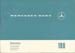 MERCEDES W 110 190 Betriebsanleitung 1963 Owner´s manual Instruktionsbok BA - Picture 1 of 1