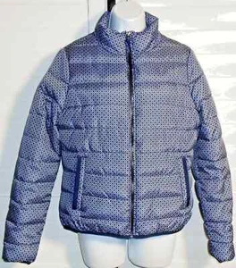 Chaqueta acolchada JCP azul marino/blanco con patrón geométrico talla S - Imagen 1 de 2