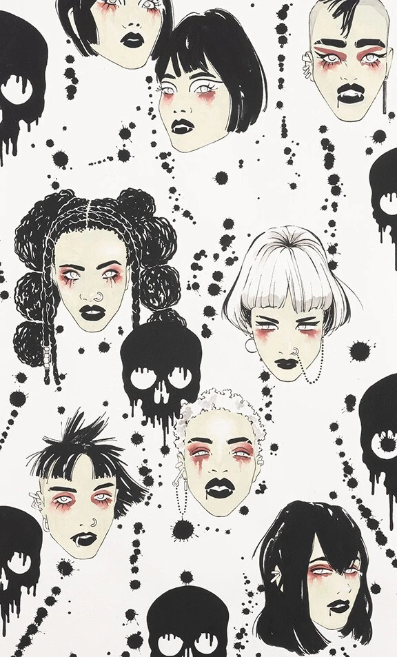 Tela de algodón natural Alexander Henry Haunted House Vamps por yarda Foto 1 de 1