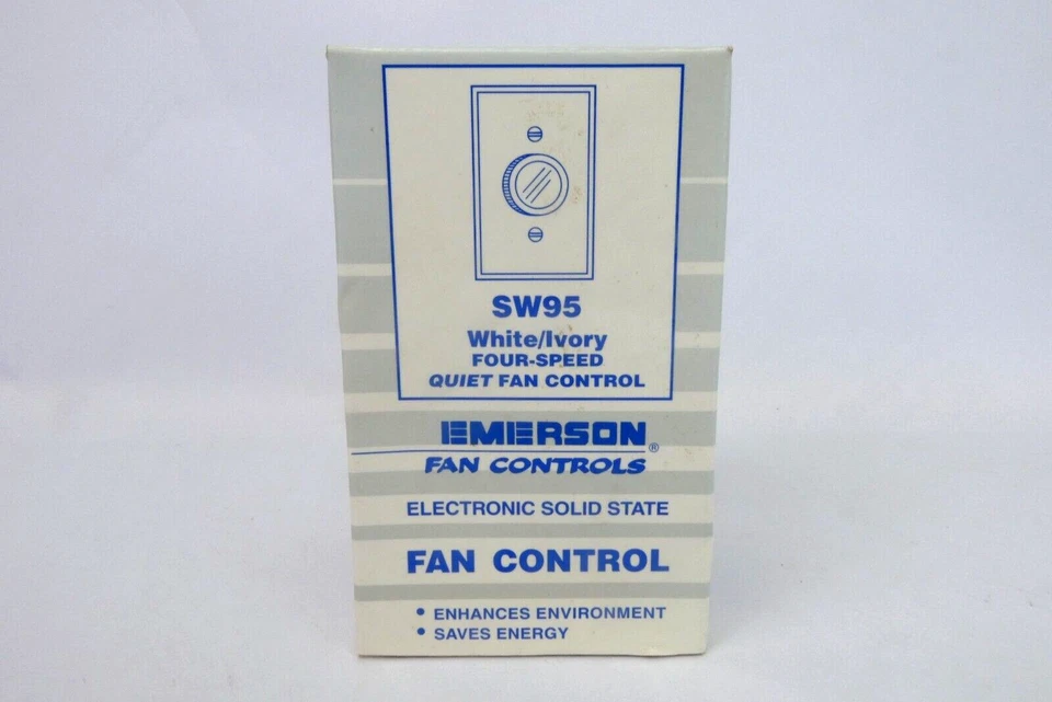 Nuevo Open Box SW95 Blanco/Marfil Emerson Silencioso Ventilador Control Silencioso Estado Sólido Foto 1 de 4