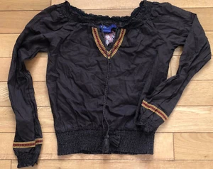 Miley Cyrus Junior Bohemian Blouse. Small. Oak/Brown Color. - Picture 1 of 10
