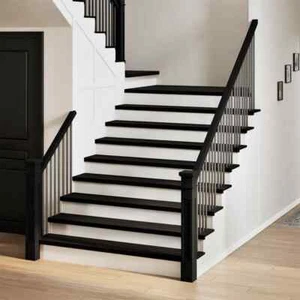 vidaXL Stair Treads 8 pcs Dark Brown 110x25x2 cm Solid Wood Oak - Picture 1 of 11