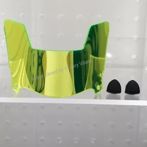 Neon Green Mini Football Helmet Visor Eye Shield w/UA Clips. - Picture 1 of 5
