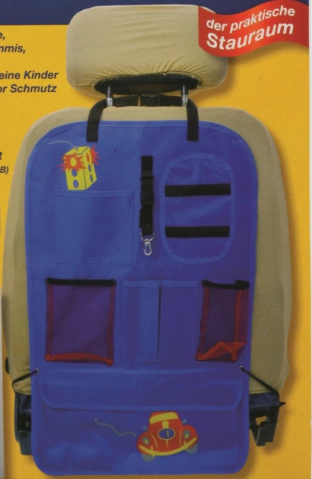 AUTOSITZ RÜCKSITZTASCHE KINDGERECHT & BUNT ORGANIZER RÜCKENLEHNEN TASCHE - Bild 1 von 1