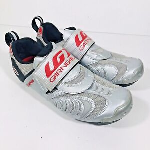 Louis Garneau LG Cycling Bike Road Shoes Men's Size 7 ErGo Air w/ Cleats Gray