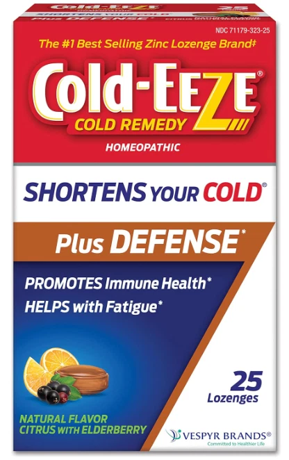 Cold-EEZE Cold Remedy 25 Lozenges Citrus With Elderberry A17