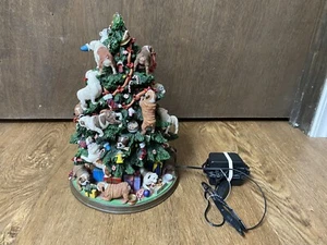 Árbol de Navidad iluminado eléctrico Danbury Mint Bulldog retirado LEER - Imagen 1 de 10