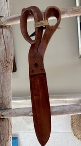 Handcrafted Vintage Wooden Scissors 22" Store Display Prop For Tailors etc. - Picture 1 of 8