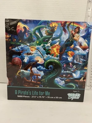 Rompecabezas "A Pirate's Life for Me" Fantasy Adventure NUEVO 28"x 20" 1000 piezas Foto 1 de 4