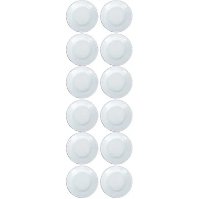  3 PCS White Enamel Deep Plates Round Vintage Enamelware Bowl Platter - Image 1 of 4