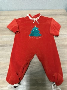 Tuta vintage Neiman Marcus il mio primo Natale L-18-23 sterline 12-24 mesi  - Foto 1 di 8