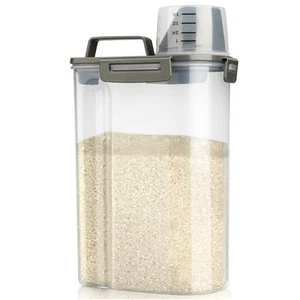 Rice Airtight Storage Container, 3 to 5Lbs Cereal Dry Food Flour Bin, Pet Dog... - Picture 1 of 8