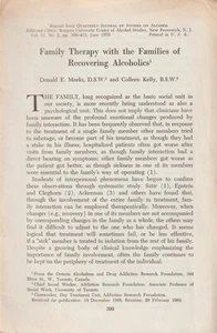 Family Therapy with the Families of Recovering Alcoholics, Alcoholics Anonymous - Picture 1 of 2