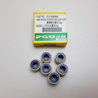 Juego de 6 pesas de rodillos de scooter originales PGO 13 g C112100000 Foto 1 de 4