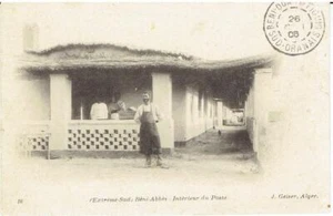 1 CPA ALGERIE : Extrème Sud Béni Abbès Intérieur du Poste 1906 - Picture 1 of 1