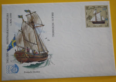 PlusBrief USo 8 mit WZ 1X, Zudruck IBRA 1 Mai 1999 Nürnberg Postjacht, ** (5043) - Bild 1 von 4