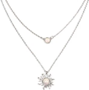 Layered Choker Multi Chains Pendant Sun and Moon Charm Necklaces Jewelry Gifts f - Picture 1 of 12
