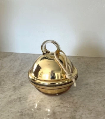 Pottery Barn Vacaciones Campana Forma Vela Navidad Latón DORADO Champagne CHEER Foto 1 de 3