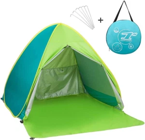 Tenda Portatile Con Cerniera E Sistema Pop-Up, Da Spiaggia, per Esterni, anti UV - Foto 1 di 12