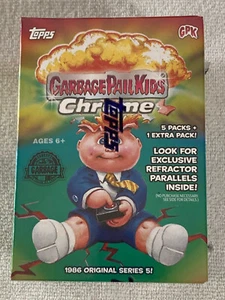 Topps Garbage Pail Kids 2022 scatola blaster cromata sigillata nuova 1986 serie 5 - Foto 1 di 3