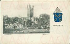 Gloucester Cathedral Heraldic  1904 Postmark CW Faulkner 