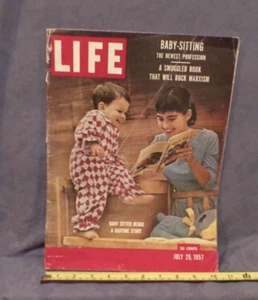 Life July 29, 1957 Magazine Baby-sitting The Newest Profession Article - Picture 1 of 4