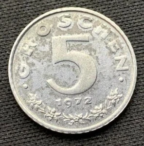 1972 Austria 5 Groschen Coin PROOF ( Mintage 116K ) #N71 - Picture 1 of 1