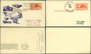 US Scott #UXC1a and #UXC1 Set of Airmail Postal Cards Showing Color Variety - Picture 1 of 3