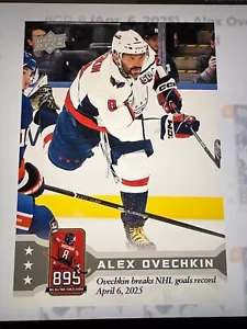 2024-25 UPPER DECK GR8 MOMENTI “Ovechkin Scores 895” CONFEZIONE ESCLUSIVA - Foto 1 di 2