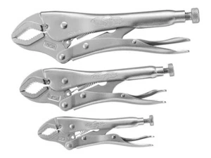Irwin Vise-Grip 10508020 3 Piece Curved Locking Jaw Plier Set - Picture 1 of 4
