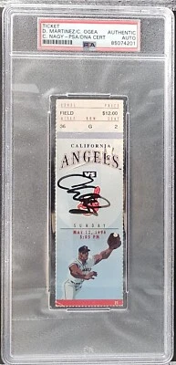 Dennis Martinez Charles Nagy Chad Ogea Signed Ticket Stub PSA AUTO Guardians  - Image 1 of 4